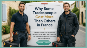 Read more about the article Why some tradespeople cost more than others in France, and why that matters